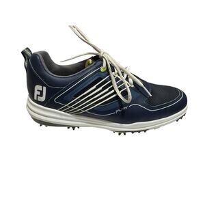 FootJoy FJ Fury Golf Shoes Men's Size 9.5 M Navy Blue Green Spikes 51101